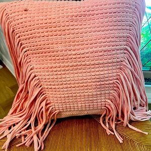 Pink Fringe Pillow